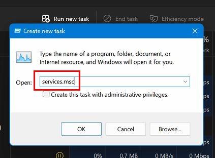 Como abrir servizos en Windows 11