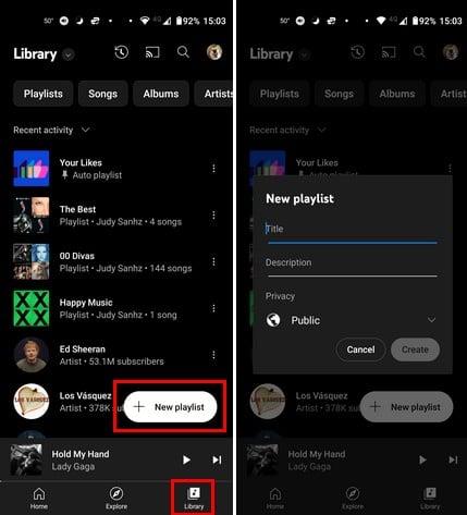 Com crear i editar una llista de reproducció a YouTube Music