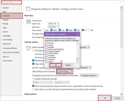 Ako pridať sviatky do kalendára programu Outlook v systéme Windows a vo webovej aplikácii