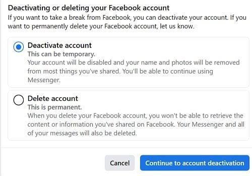 Vai es varu deaktivizēt Facebook un saglabāt Messenger?
