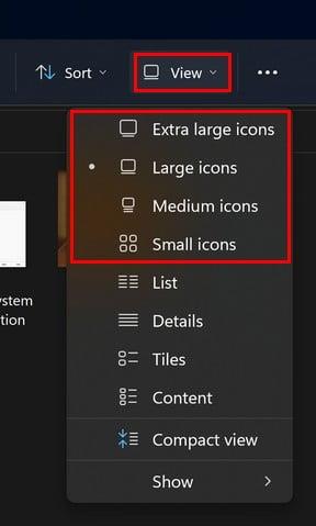 Windows 11: kuidas muuta pildi pisipiltide suurust