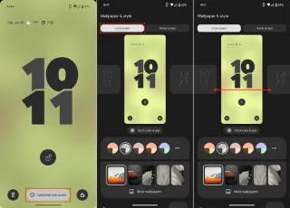 Lukustuskuva kohandamine Android 14-s