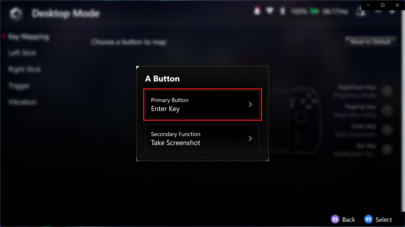 Como personalizar os botóns en ASUS ROG Ally