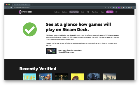 Como comprobar a compatibilidade do xogo no Steam Deck