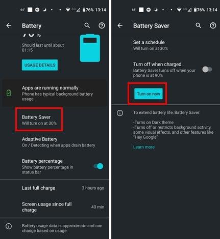 Que é o aforro de batería en Android e como usalo