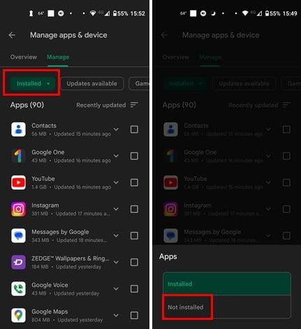 Kako vidjeti popis nedavno deinstaliranih aplikacija na Androidu