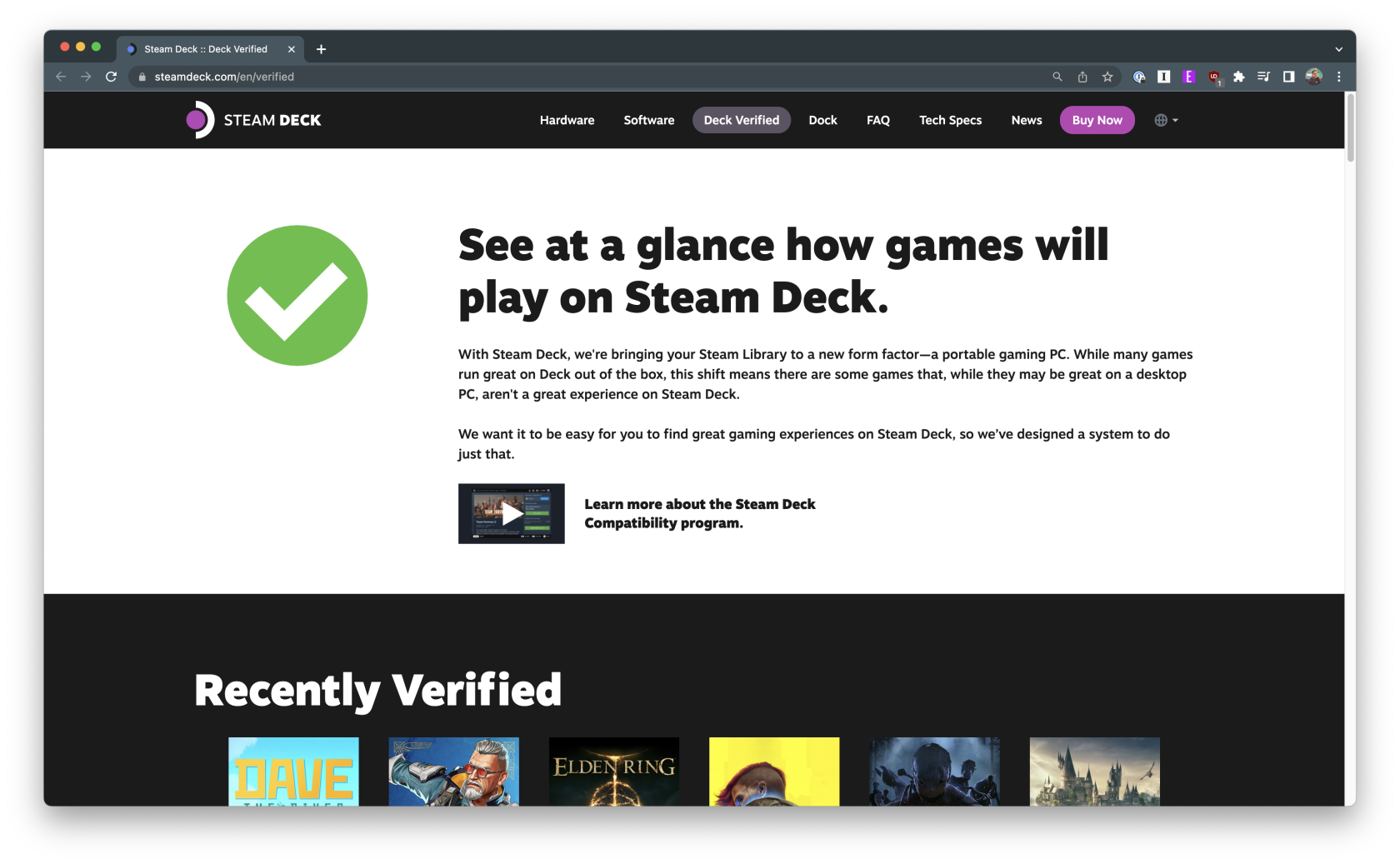 Kaip patikrinti žaidimų suderinamumą „Steam Deck“.