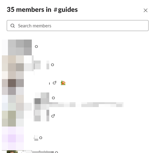 Si të shihni anëtarët e kanalit dhe statusin e tyre në Slack