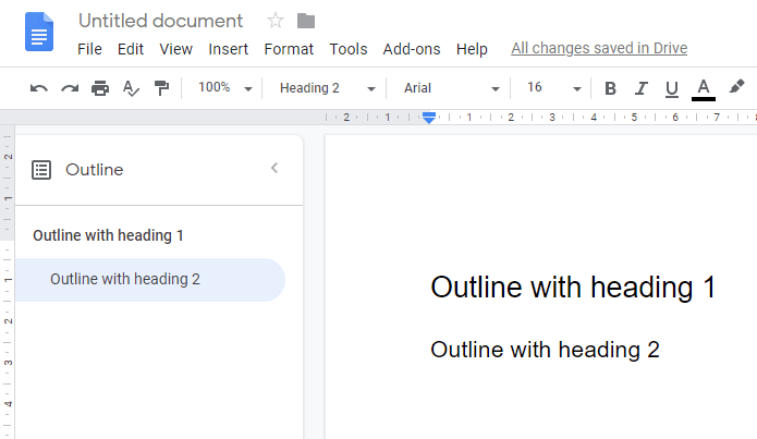 Com afegir contorns de documents a Google Docs
