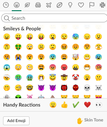 Kako uporabiti reakcije emojijev v Slacku
