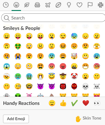 Hvernig á að nota emoji viðbrögð í Slack