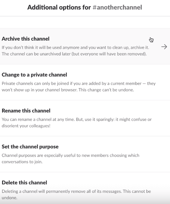 Si të redaktoni, fshini ose arkivoni një kanal Slack • Slack Guides