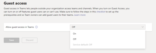 A Microsoft Teams vendég hozzáférése alapértelmezés szerint engedélyezett