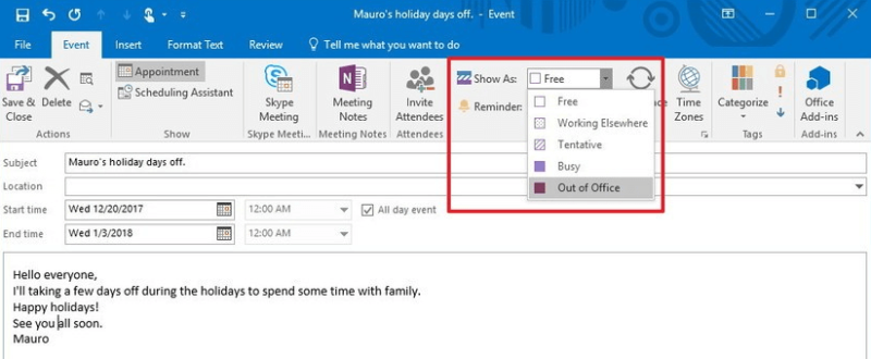 RREGULLIM: Statusi i Microsoft Teams është bllokuar në "Out of Office".