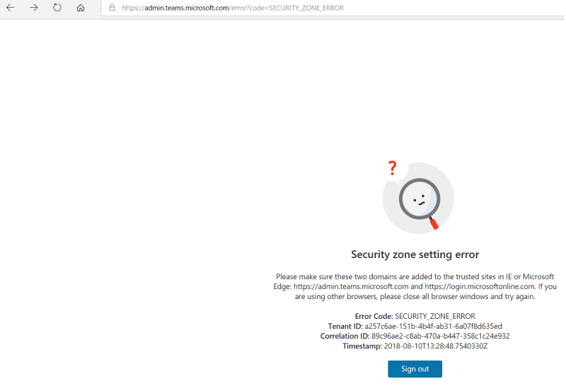 SOLUCIÓ: error de configuració de la zona de seguretat de Microsoft Teams