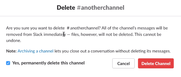 Slacki kanali redigeerimine, kustutamine või arhiivimine • Slacki juhendid