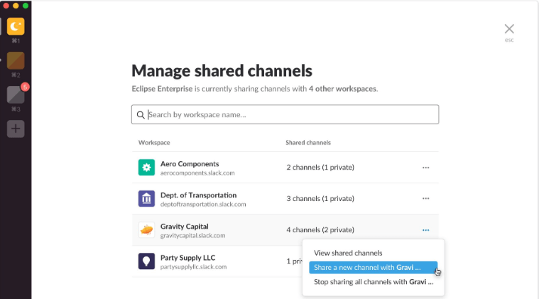 Slack: Kaip nustatyti bendrinamą kanalą