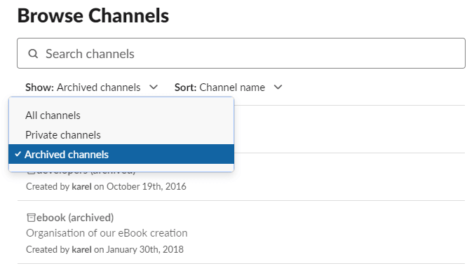 Hvernig á að breyta, eyða eða setja Slack rás í geymslu • Slack Guides