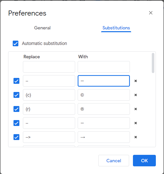 Kuidas teha Google Docsis pikka kriipsu / em kriipsu