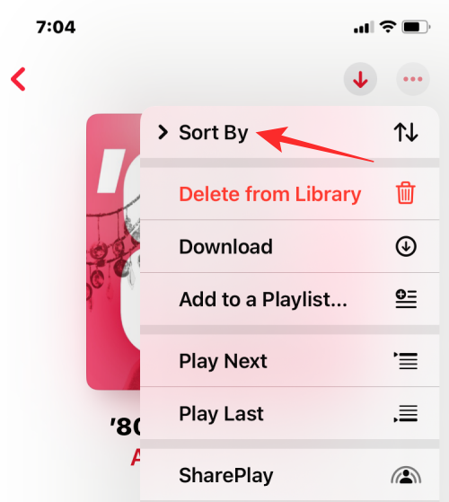 Jak třídit seznamy skladeb v Apple Music na iOS 16