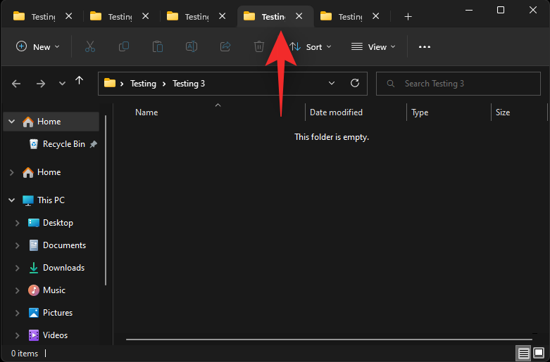 File Explorer -välilehtien käyttäminen Windows 11:ssä