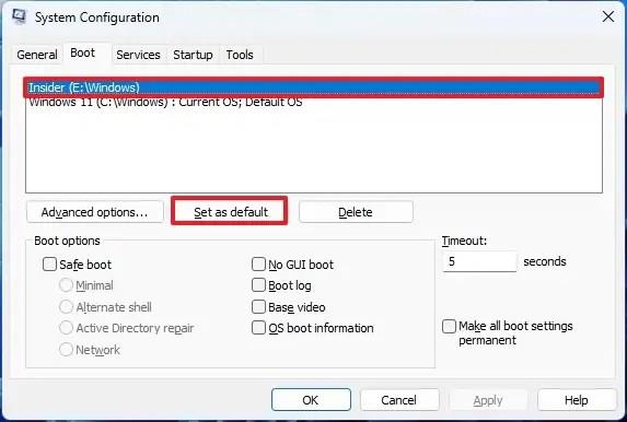 Jak změnit pořadí spouštění UEFI (BIOS) v systému Windows 11