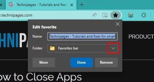 Microsoft Edge: Kedvencek kezelése