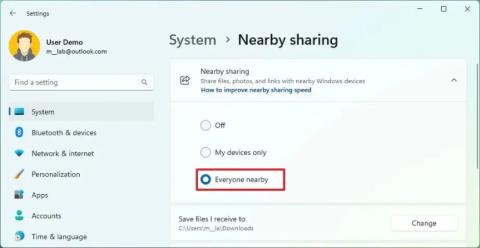 Sådan aktiverer du deling i nærheden på Windows 11