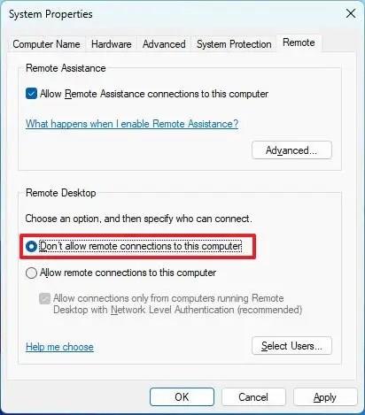 Jak zakázat vzdálenou plochu v systému Windows 11