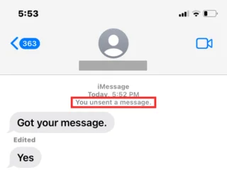 Vad händer när du ångrar ett meddelande på iMessage?