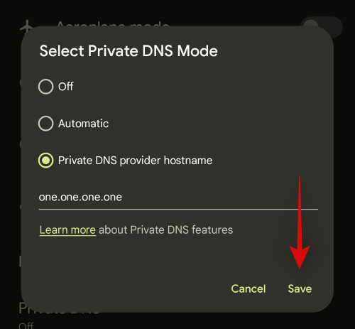 Yksityisen DNS:n ja adaptiivisen yhteyden käyttäminen Android 12:ssa