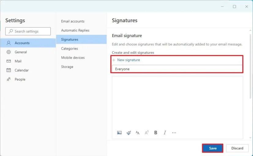Як створити підпис електронної пошти в новій програмі Outlook для Windows 11