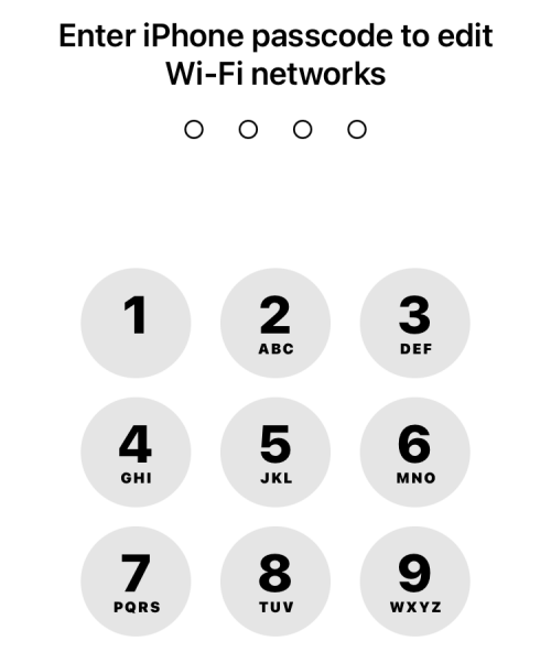 Ismert hálózatok eltávolítása iOS rendszeren