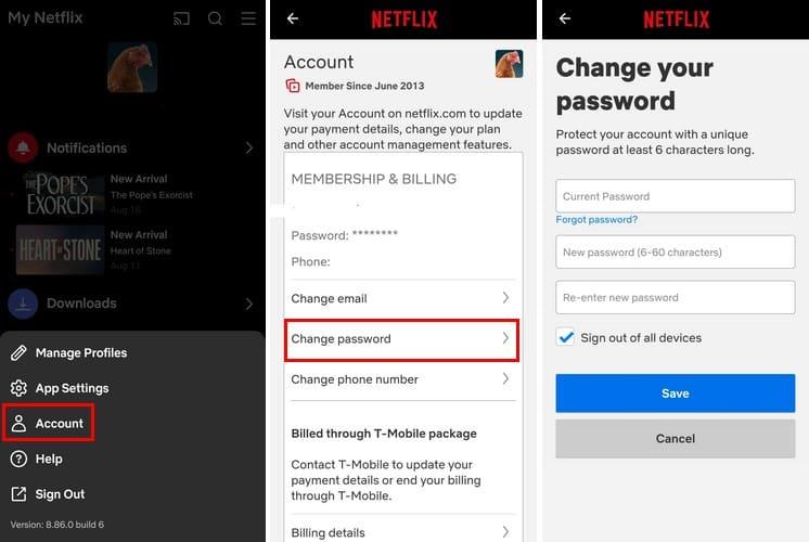 Netflix: Změňte heslo