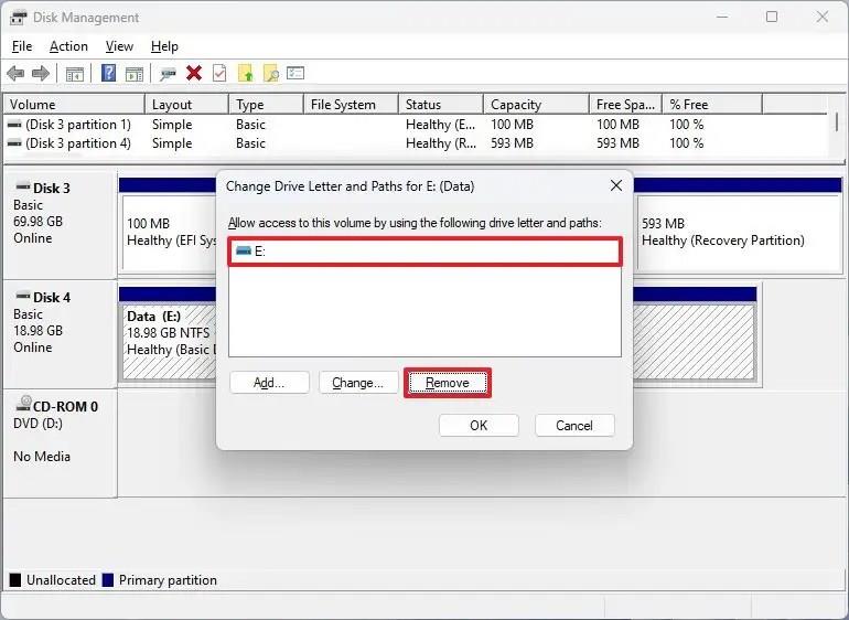 Як видалити букву диска на Windows 11