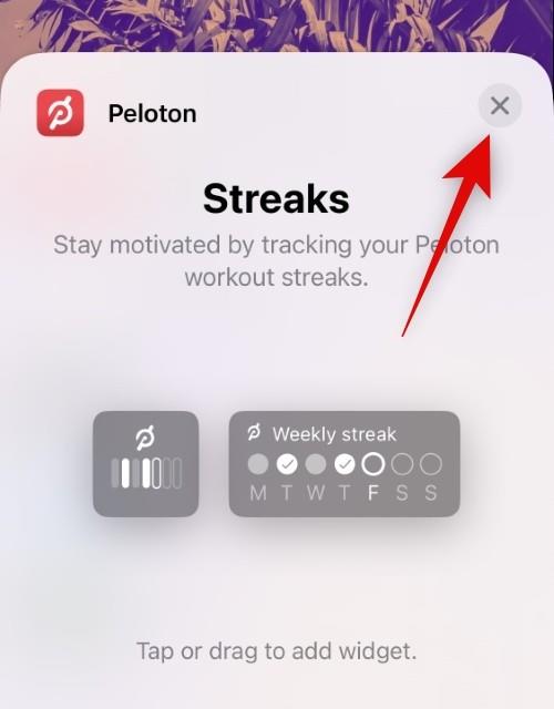 Peloton-widgetin lisääminen iPhonen lukitusnäytölle iOS 16:lla