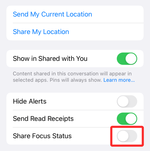 Jak sdílet stav zaměření se všemi na iPhone