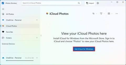 Az iCloud csatlakoztatása a Fotók alkalmazáshoz a Windows 11 rendszeren