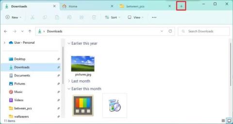 A lapok kezelése a File Explorer for Windows 11-ben