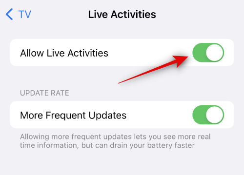 Slik deaktiverer du liveaktiviteter på Apple TV-appen på iPhone