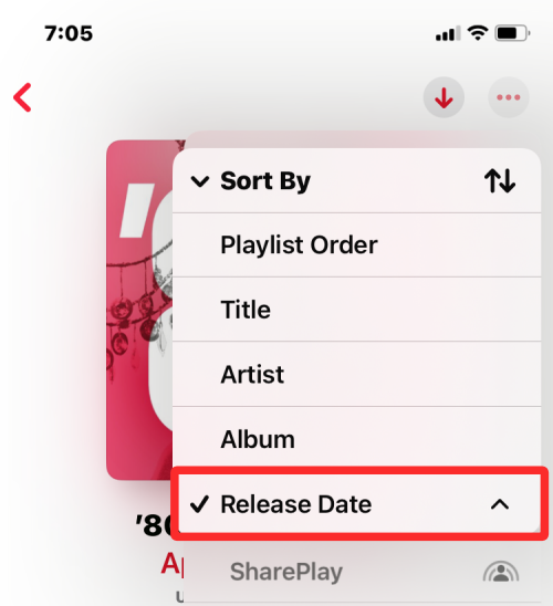 Jak třídit seznamy skladeb v Apple Music na iOS 16