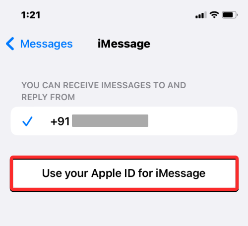 „Az Apple ID használata az iMessage-hez” üzenetet kapja?  Mit kell tenni