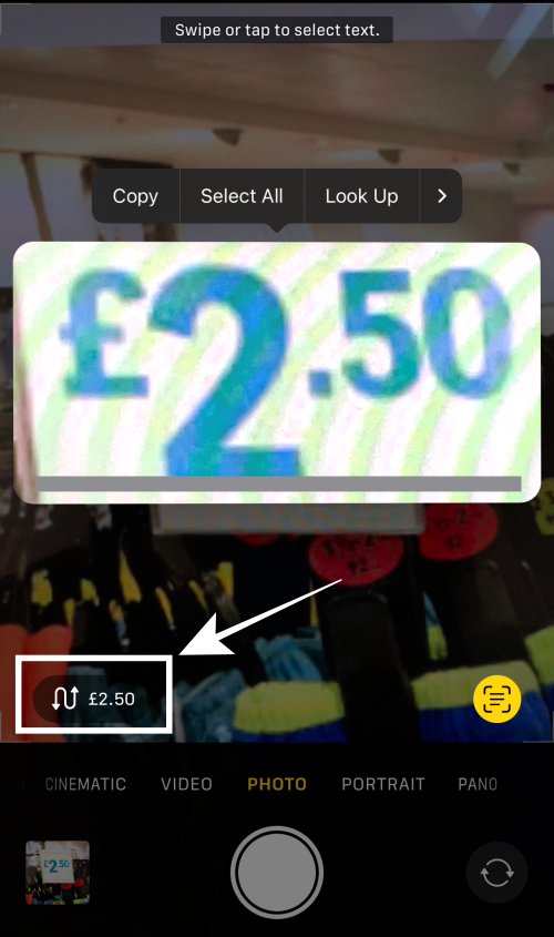 Sådan konverteres valuta ved hjælp af kameraet på iPhone på iOS 16
