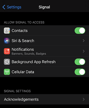Reparer Signal-app, der ikke virker på iPhone