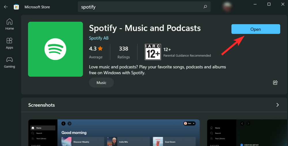 A Spotify eltávolítása Windows 11 rendszeren