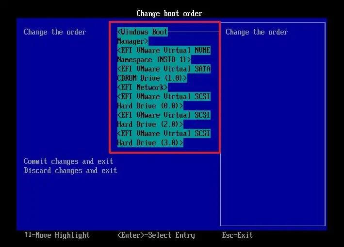 Jak změnit pořadí spouštění UEFI (BIOS) v systému Windows 11