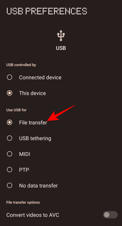 A felhasznált terület ellenőrzése Androidon Windows PC-ről MTP-n keresztül
