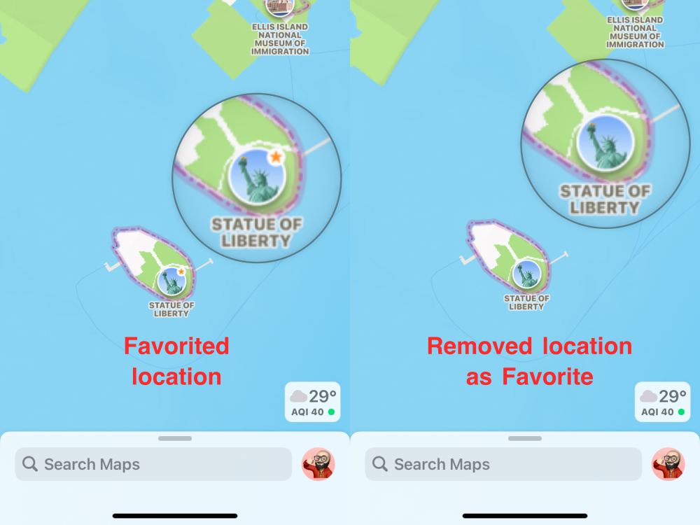 Slik fjerner du favoritter på Apple Maps