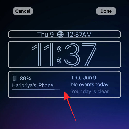 A widgetek eltávolítása az iPhone lezárási képernyőjéről iOS 16 rendszeren