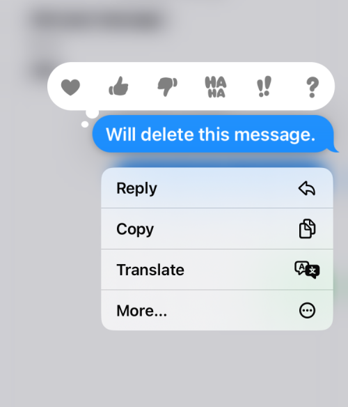 Mitä tapahtuu, kun kumoat viestin iMessagessa?